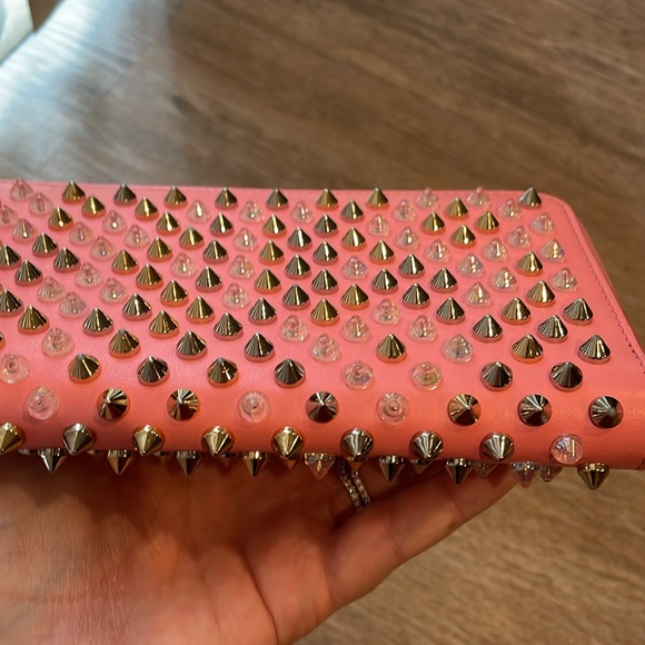 EUC Christian Louboutin spiked zip long wallet - full multicolor spikes around - Picture 14 of 15